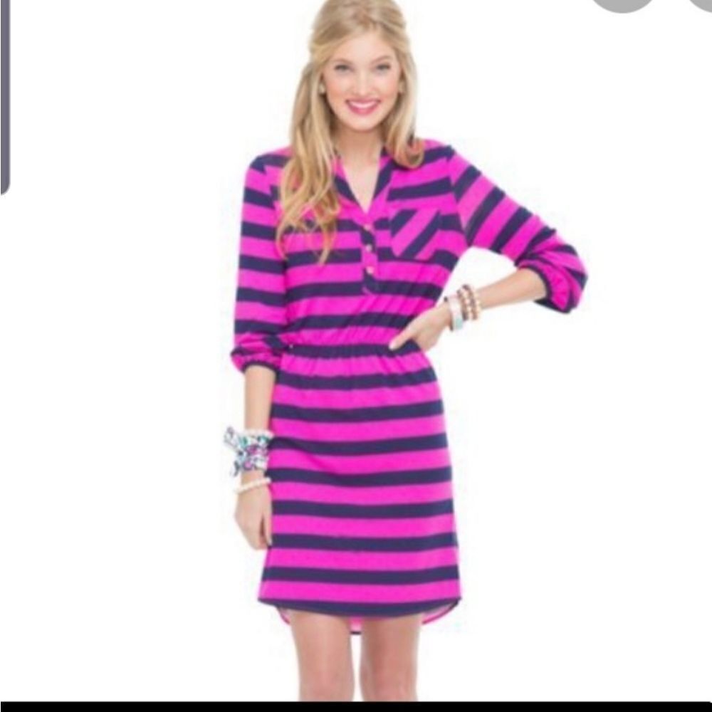 Lilly Pulitzer Beckett pink&blue striped dress